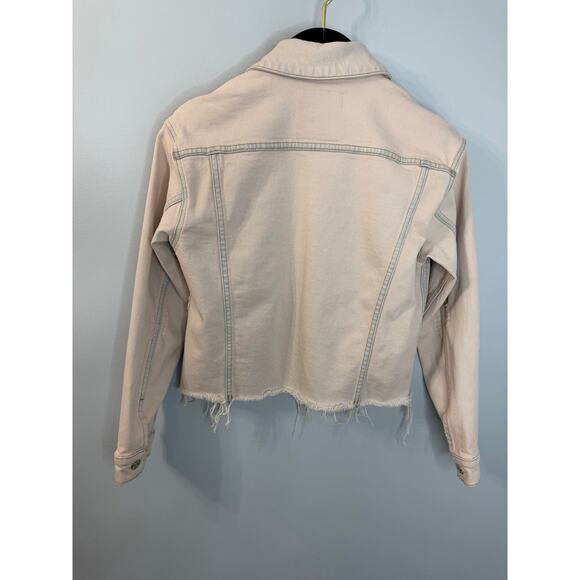 Mother Dut Dunked in Trouble The cut Drifter Jean Jacket Distressed Sz XS - Picture 3 of 10